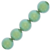 8mm Preciosa Pearls - Round Maxima - Pearlescent Green x10|raw }}