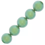 8mm Preciosa Pearls - Round Maxima - Pearlescent Green x10