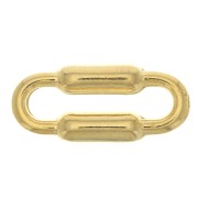 21x9mm Zamac Rounded Rectangle Design Connector - Fine Gold plated x1|raw }}