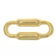 21x9mm Zamac Rounded Rectangle Design Connector - Fine Gold plated x1