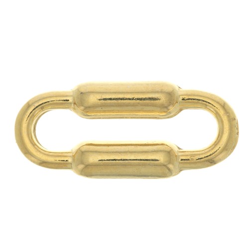21x9mm Zamac Rounded Rectangle Design Connector - Fine Gold plated x1