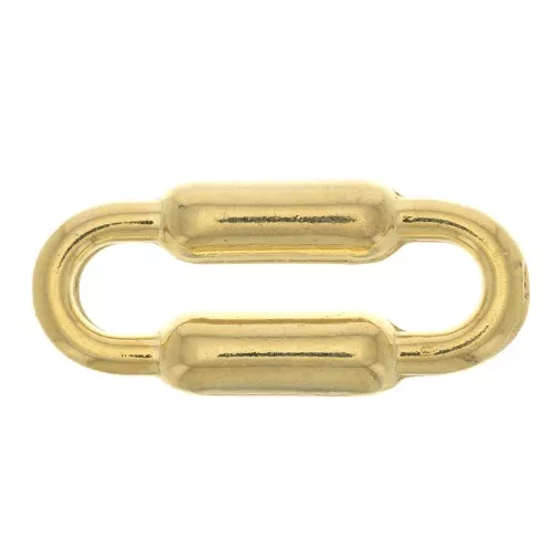 21x9mm Zamac Rounded Rectangle Design Connector - Fine Gold plated x1