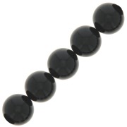 5mm Preciosa Pearls - Round Maxima - Magic Black x25|raw }}