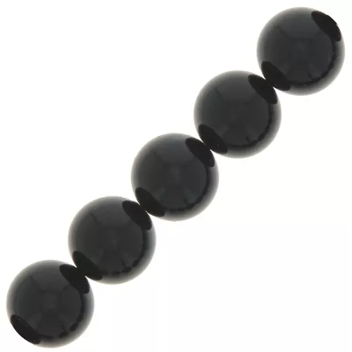 4mm Preciosa Pearls - Round Maxima - Magic Black x30