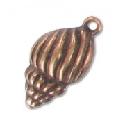 Shell Charm 25mm Old copper tone x1
