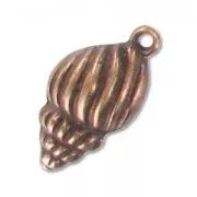 Shell Charm 25mm Old copper tone x1