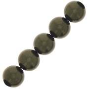 4mm Preciosa Pearls - Round Maxima - Pearl Effect Dark Green x30|raw }}
