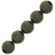 4mm Preciosa Pearls - Round Maxima - Pearl Effect Dark Green x30