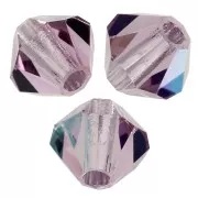 3mm Preciosa Crystal Bicones - MC Bead Rondell - Light Amethyst AB x30