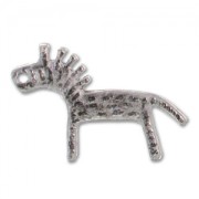 Zebra Charm 27mm Old silver tone x1|raw }}