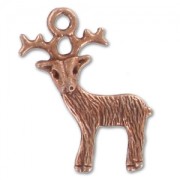 Deer Charm 23mm Old copper tone x1|raw }}
