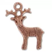 Deer Charm 23mm Old copper tone x1