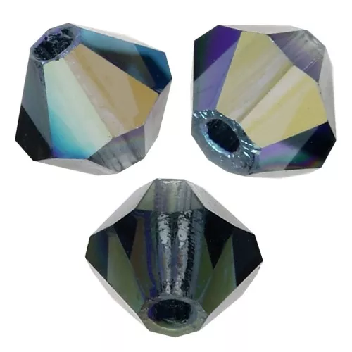 3mm Preciosa Crystal Bicones - MC Bead Rondell - Montana AB x30