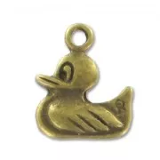 Duck Charm 18mm Bronze tone x1