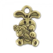 Rabbit Charm 15mm Bronze tone x1|raw }}