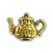 Teapot Charm 15mm Old gold tone x1