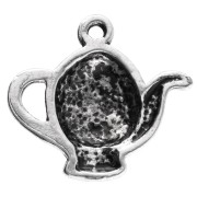 Teapot charm 20x22 mm - Aged silver x1