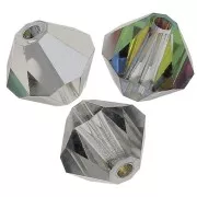 4mm Preciosa Crystal Bicones - MC Bead Rondell - Crystal Vitrail Medium x30