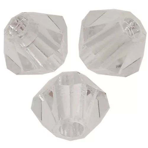 4mm Preciosa Crystal Bicones - MC Bead Rondell - Crystal Argent Flare x30