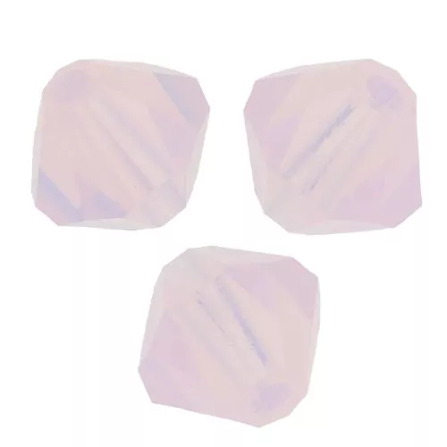 4mm Preciosa Crystal Bicones - MC Bead Rondell - Rose Opal x30