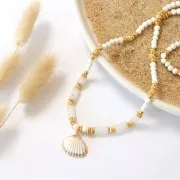 5x4mm Flattened Striated Round Beads - Fine Gold plated x10