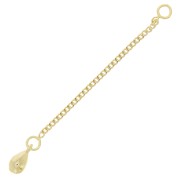 60mm Curb mesh drop extension chain - 3 microns Gold plated x1
