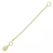 60mm Cable mirror mesh drop extension chain - 3 microns Gold plated x1