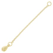 60mm Cable mesh drop extension chain - 3 microns Gold plated x1