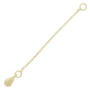 55mm Cable mesh drop extension chain - 3 microns Gold plated x1|raw }}