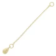 55mm Cable mesh drop extension chain - 3 microns Gold plated x1