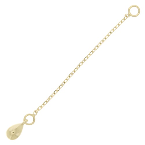 55mm Cable mesh drop extension chain - 3 microns Gold plated x1