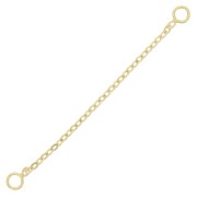 50mm Mirror Cable mesh Extension chain 2 rings - 3 microns Gold plated x1|raw }}