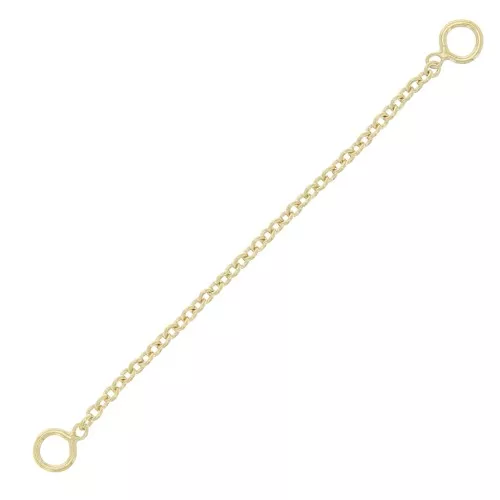 50mm Cable mesh Extension chain 2 rings - 3 microns Gold plated x1