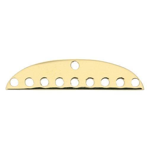 21x5mm Gold filled connector - Half-moon shaped multi-hole x1