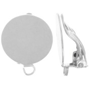 Plate clips 13 mm with ring - 925 Sterling Silver x2|raw }}