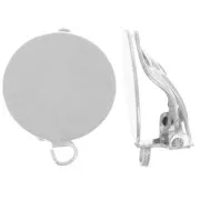 Plate clips 13 mm with ring - 925 Sterling Silver x2