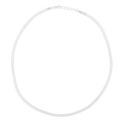 925 Sterling Silver Mirror mesh Choker 3.4 mm x43cm|raw }}