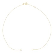 cable chain choker for spacer - 3 micron gold plated x35cm