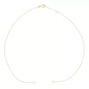 cable chain choker for spacer - 3 micron gold plated x35cm