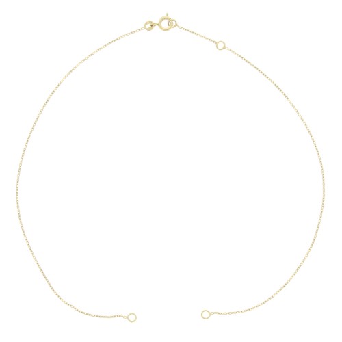 cable chain choker for spacer - 3 micron gold plated x35cm