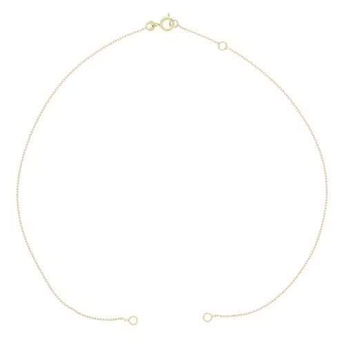 cable chain choker for spacer - 3 micron gold plated x35cm