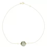 cable chain choker for spacer - 3 micron gold plated x35cm