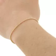 2MM BALL CHAIN - GOLD PLATED 3 MICRONS X50CM