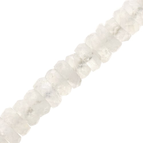 Heishi beads faceted rondelles - gemstone 5.5x2 mm - Moonstone x20