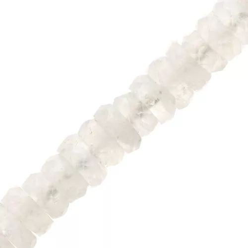 Heishi beads faceted rondelles - gemstone 5.5x2 mm - Moonstone x20