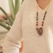 Heishi gemstone beads rondelles 5x1.5 mm Carnelian x20