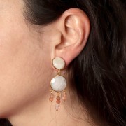 12mm Round Cabochon - Moonstone x1