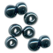 Preciosa Seed beads 6/0 4 mm - Jet Hematite x20g
