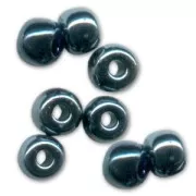 Preciosa Seed beads 6/0 4 mm - Jet Hematite x20g