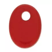 8x6mm imitation gemstone oval Sequin - Hydro Garnet x1